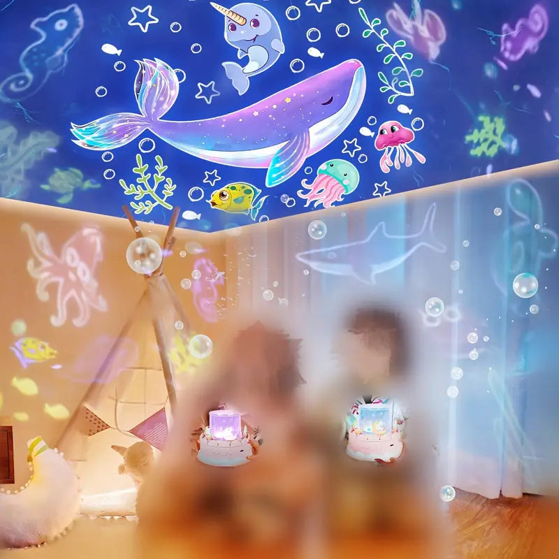 Starry Sky Projector Night Light for Bedroom with Dimmable Carousel LED Lamp, Modern USB-Powered Countertop Nightlight with 21 Pattern Sets, Dreamy Bedroom Decor Accessory Ideal for Birthday, Easter, Valentine's Day Gifts